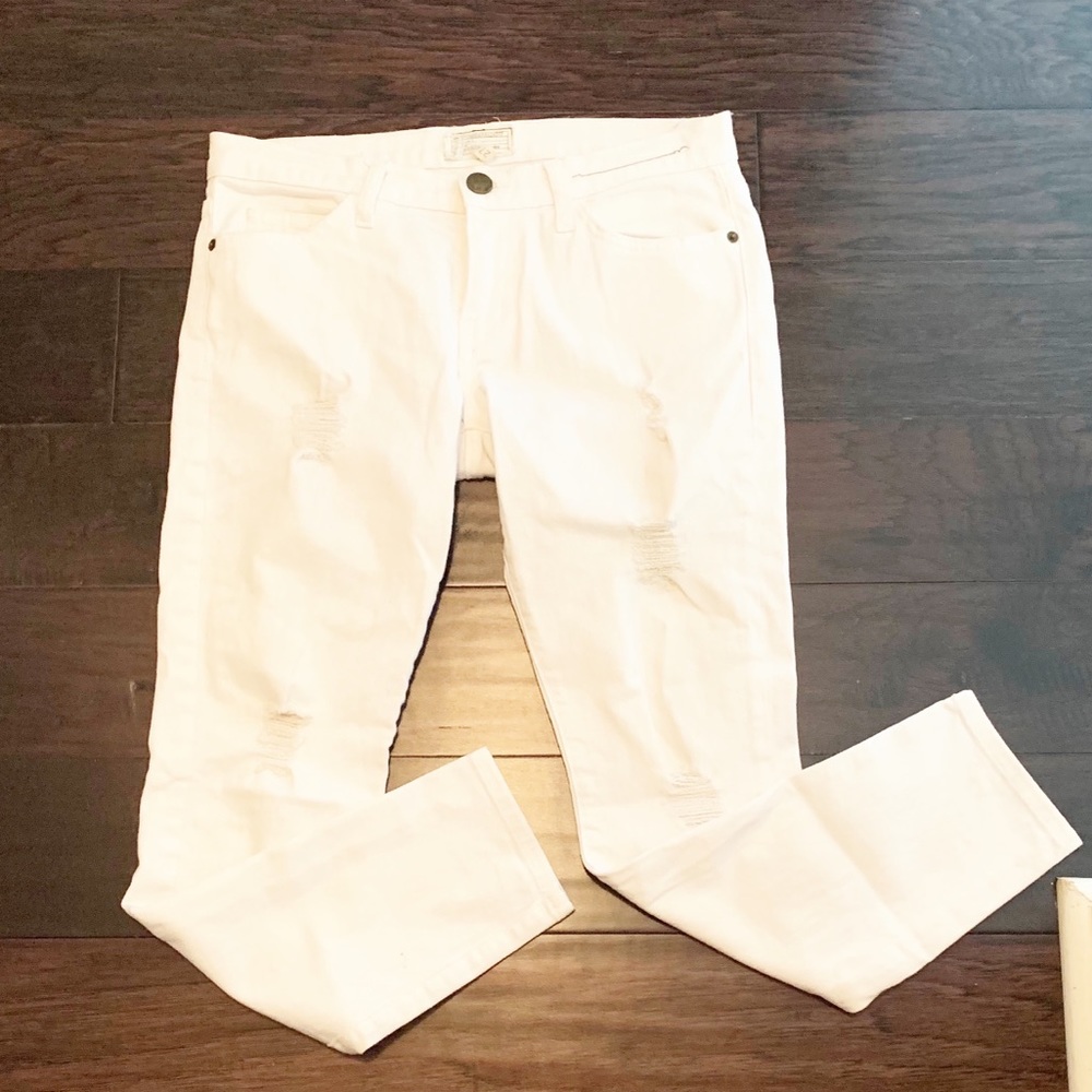 Current Elliott White Distressed Jeans
